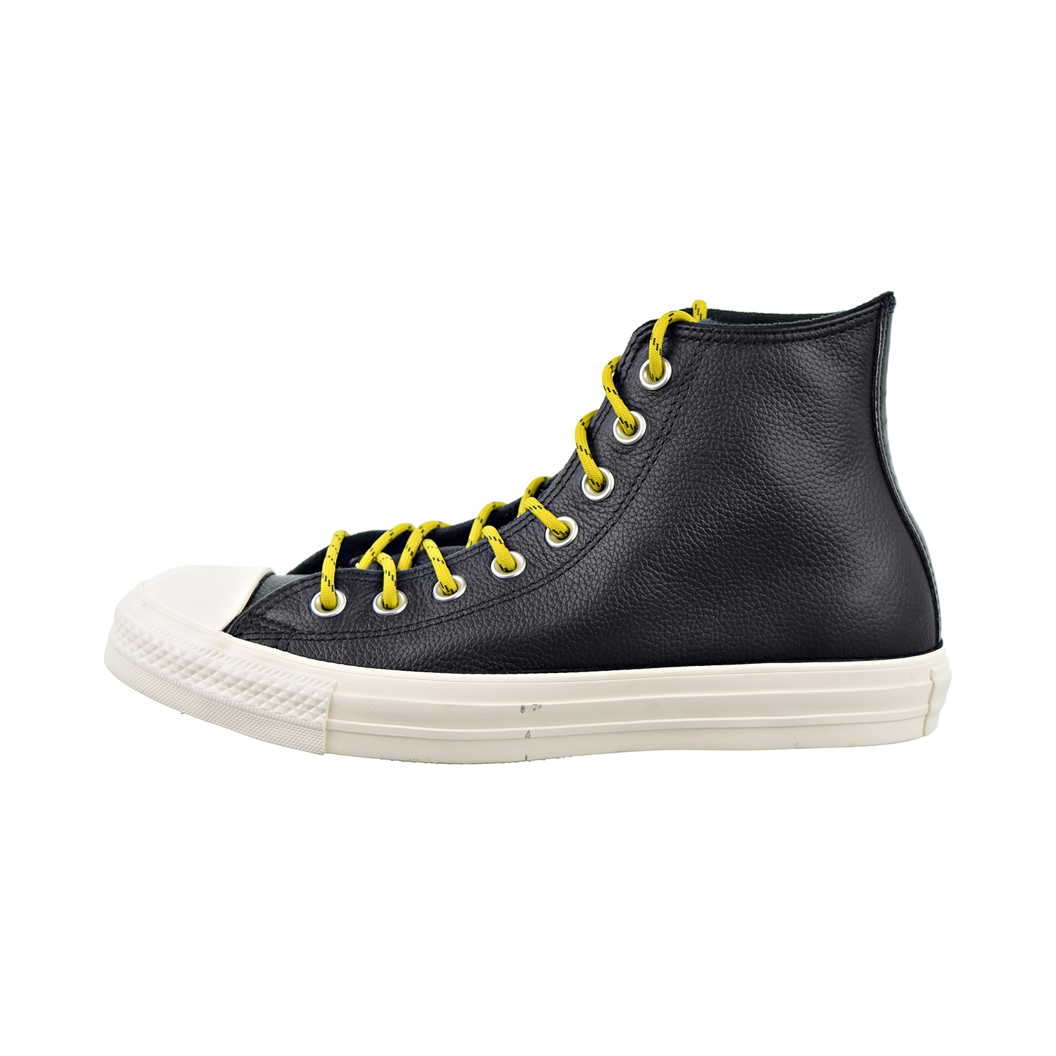 Converse Chuck Taylor All Star HI Mens Shoes Black-Bold Citron-Egret 163339c - image 4 of 6