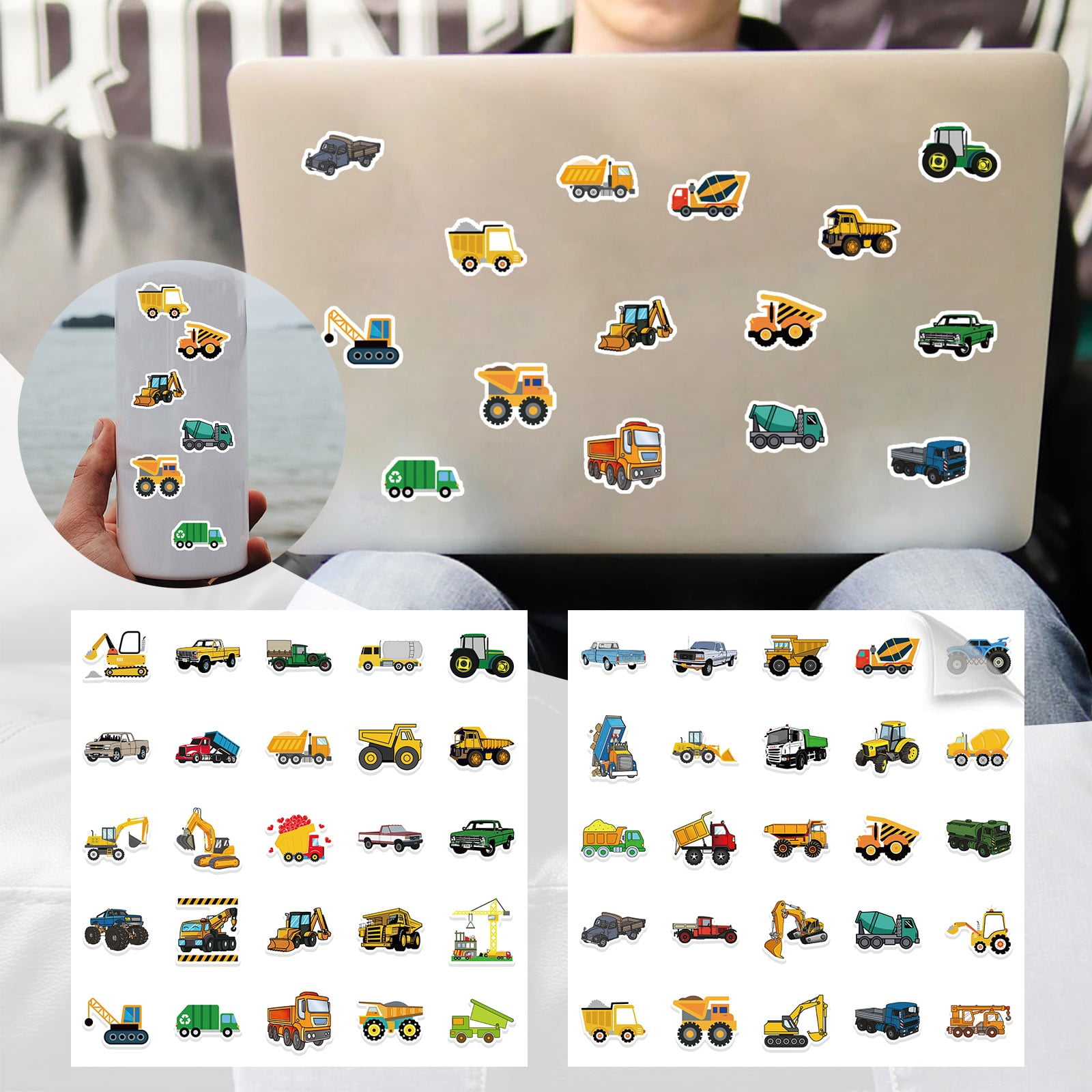 Shpwfbe room decor Cartoon Truck Construction Vehicle Sticker DIY