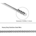 thumbnail image 4 of FrostHike 2Pcs Adjustable Picture Hanging Wire. Mirror Frame Kit Heavy Duty Stainless Steel Wire Rope 6.5ft/2m for Mirror Hanging Hardware/Light Lamp/Billboards/Basket/Flowerpot Hold Up to 44lb/20kg, 4 of 5