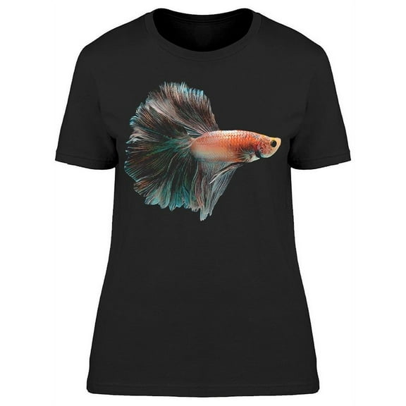 Amazing Bluish Dark Tail Betta T-Shirt Women -Image by Shutterstock, Female Medium