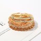 thumbnail image 1 of Juego de 4 pulseras de cuentas para mujer, pulseras apilables, pulseras elásticas estéticas de varias capas, pulsera bohemia, 1 of 3