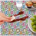 thumbnail image 6 of Easter and Rainbow Bunnies White Pattern Round Tablecloth 60", Wrinkle-Resistant Wipeable Cover for Kitchen, Dining, Picnic & Patio, 6 of 6