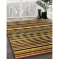 thumbnail image 2 of Ahgly Company Indoor Round Abstract Red Brown Abstract Area Rugs, 4' Round, 2 of 6