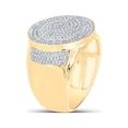 thumbnail image 3 of 10kt Yellow Gold Mens Round Diamond Circle Ring 7/8 Cttw, 3 of 4