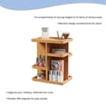 thumbnail image 3 of Organizador de maquillaje Lavish Home Rotating Bamboo Skincare, 3 of 6