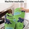 thumbnail image 5 of Green Cartoon Dinosaurs Ponds Pattern Bathroom Rugs Mat,Non Slip Microfiber Bathroom Rug,Rubber Backing,Soft Bathroom Mats for Bathroom Floor,Tub and Shower,17x30in(43x75cm), 5 of 5