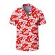 thumbnail image 4 of Ceisia Men's Tropical Floral Print Short Sleeve Button Down Hawaiian Shirt for Beach Vacation Red L Gifts, 4 of 9