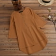 thumbnail image 3 of ZANZEA Women Short Sleeve Shirts Casual Tops High Low Blouse, 3 of 11