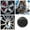 B, variant on Car Interior Accessories Fiber Rubber Wheel Label Black Fiber Wheel Cap for Enhanced Vehicle and