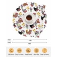 thumbnail image 6 of 13 Inch Round Placemats Set of 6, Farmhouse Rooster Non Slip Heat Insulation PP Table Mats, Country Watercolor Flowers Wood Grain Washable Place Mats for Kitchen Dining Party Table Decor, 6 of 7