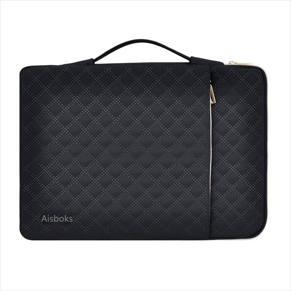 Black Laptop Sleeve 15.6''-17.3'',Zipper Laptop Bag,16''Laptop Case Compatible with Apple MacBook,HP,Dell,Acer,Asus Notebook,Shockproof Soft Padded Cover Carrying Computer Bag