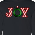 thumbnail image 4 of Inktastic Joy Christmas Ornament with Candy Cane Stripes Long Sleeve T-Shirt, 4 of 5