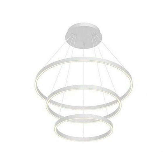 CH87332-WH-Kuzco Lighting-Cerchio - 150W LED Chandelier-1.38 Inches Tall and 31.5 Inches Wide-White Finish
