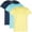 Navy / Aqua / Lemon, variant on Ultra Performance Girl's Athletic Top's 3 Pack Girls Crewneck Short Sleeve Shirts Active Tees for Girl, Soccer & Sports T-Shirts for Teens
