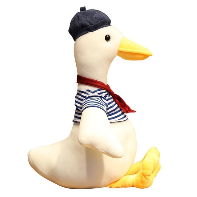 Muñeco pequeño de pato súper bonito, pato de peluche animador, almohada para dormir, muñeca, cama para bebé, regalo de cumpleaños para niños