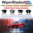 thumbnail image 2 of 2022 Acura NSX Beam Wiper Blades Wipers w/1yr Warranty (Set of 2) (WiperBladesUSA), 2 of 5