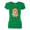 thumbnail image 2 of Wild Bobby, Betty Boop Good Vibes Only Betty Boop Womens Slim Fit Junior Tee, Kelly, X-Large, 2 of 5