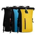 thumbnail image 2 of Waterproof Backpack Heavy Duty Roll-Top Closure Swim Bag with Front-Zipper Pocket, 2 of 5