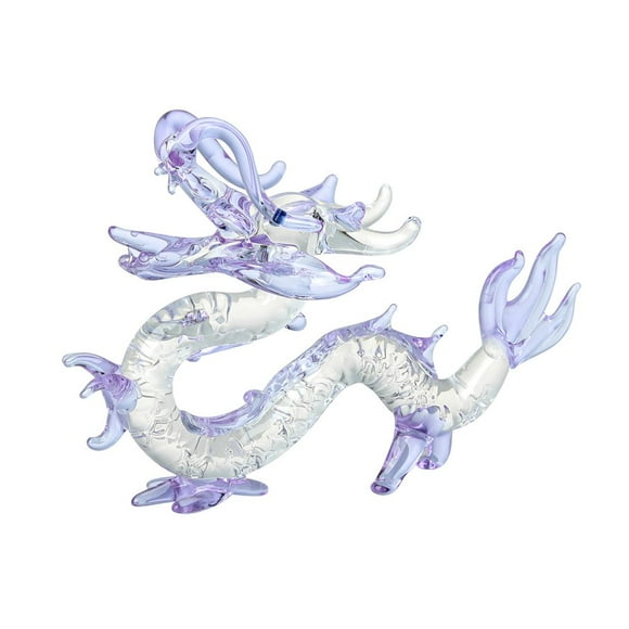 Bamboohart 4.1in Glass Dragon Figurines Crystal Glass Dragon Collectible Figurines Tiny Glass Animals Ornament for Home Decor