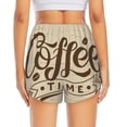 thumbnail image 2 of Lsque Coffee Time (2) Printed Women's Running Shorts with Liner Pockets,Elastic Quick Dry Workout Athletic Gym Yoga Shorts,Womens High Waist Shorts-Small, 2 of 9