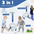 thumbnail image 3 of Topbuy 3-in-1 Basketball Hoop Set Stand Toddler Basketball Hoop Game Set White, 3 of 7