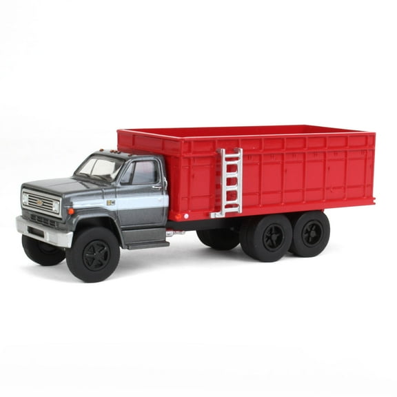 1/64 1983 Chevrolet C70 Tandem Grain Truck w/ Gray Cab & Red Bed, 51434-B