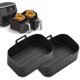 thumbnail image 1 of Revestimientos de silicona para freidora de aire Ninja Dual, revestimiento de silicona reutilizable para freidora de aire para accesorios de freidora de aire Ninja, revestimientos, 1 of 5
