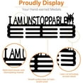 thumbnail image 5 of Running Medal Holder I am Unstoppable Medal Display Hanger Rack Running Enthusiasts Sports Metal Wall Mount Display Rack Awards Sports Ribbon Holder for Runner, 5 of 9