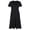 Black, variant on HBBIKVI Square Neck Cottagecore Dress for Women Summer Short Sleeve Peasant Midi Dress with Puff Sleeves,Elastic Waist,and Tiered Ruffle Skirt for Vacation Outings