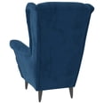thumbnail image 5 of vidaXL Armchair Blue Velvet, 5 of 7