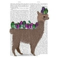 thumbnail image 2 of Fab Funky 12x14 Gold Ornate Wood Framed with Double Matting Museum Art Print Titled - Llama Owls, Full Book Print, 2 of 4