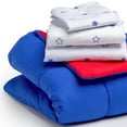 thumbnail image 5 of Delta Children 4-Piece Boys Toddler Bedding Set Collection | Includes: Fitted Sheet, Flat Top Sheet w/ Elastic Bottom, Fitted Comforter w/ Elastic Bottom, Pillowcase | All-American | Red, White, Blue, 5 of 5