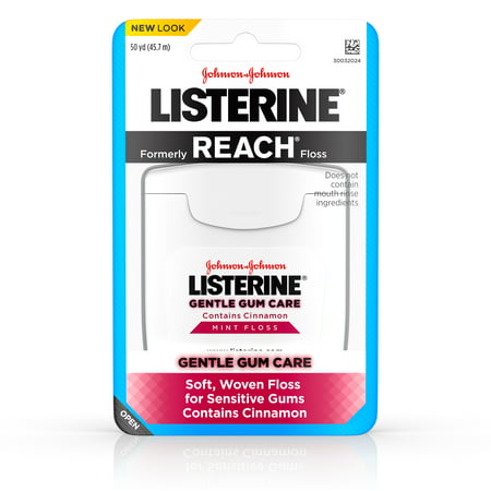 Listerine Gentle Gum Mint Floss, With Cinnamon 50 Yards