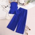 thumbnail image 3 of Tiijoy Girls Summer Outfits 2 Piece Fashion Sleeveless Top Pleated Wide Leg Pants Set, Sizes 7-12, 3 of 8