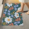 thumbnail image 7 of Coolnut Multicoloured Flowers High Absorbent U-Shaped Contour Toilet Rugs Machine Washable,24"x20", 7 of 7