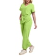 thumbnail image 2 of Fengactive Scrubs for Women Set Stretch Stand Collared Scrub Top Long Pant Nursing Uniforms Scrubs Sets with Pockets, 2 of 5