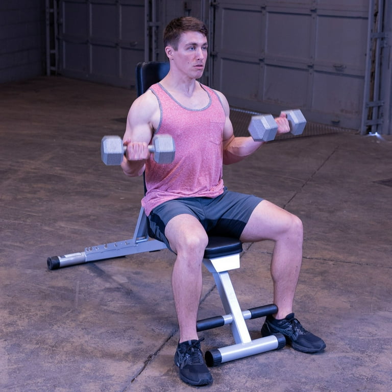 Body Solid PFID125X Powerline Flat Folding Home Gym Workout Multi