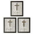 thumbnail image 2 of Gango Home Decor Contemporary Words for Worship Faith, Hope & Love on Wood; Three 11x14in Art Prints in Black Frames, 2 of 7