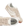 thumbnail image 3 of LUCKY STEP Retro Sneakers Thin Sole Lace up Lightweight Casual Shoes,Beige,Womens, 3 of 6
