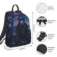 thumbnail image 3 of Naloa Starry Sky Meditating Chimpanzees Print Lightweight DayBackpack Suitable for school, work, shopping, travel, etc., 3 of 5