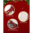 thumbnail image 6 of Red Black Yellow Christmas Tree Christmas Tree Skirt 48 Inches Large Christmas Skirt Tree, Xmas Tree Rustic Tree Skirt Christmas Decorations for Fireplace Party Holidays Indoor Outdoor, 6 of 7