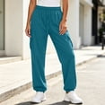 thumbnail image 5 of DYTTDG Women's Drawstring Elastic Waist Cargo Jogger Pants, Solid Color Loose Fit Casual Sweatpants with Side Cargo Pockets, 5 of 8
