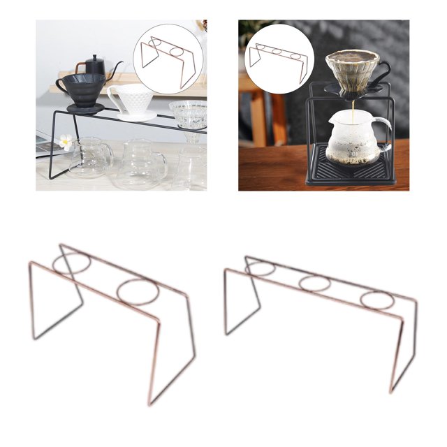 Soporte para gotero de café,Soporte reutilizable para gotero de café,Estante portavasos con filtro de café preparado a mano,Estante de soporte de taza de goteo geométrico de acero Soledad Soporte para gotero de café