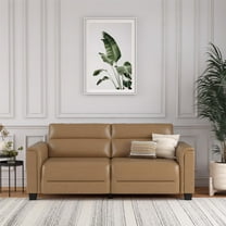 Mainstays Williamson 75.5" Sofa, Brown Faux Leather