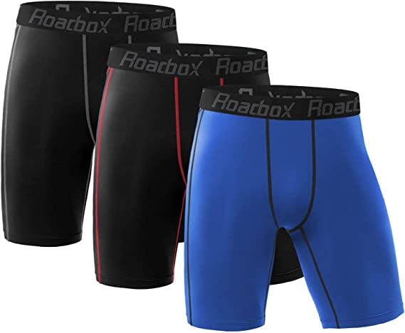 Roadbox 3 Pack Men's Compression Shorts Cool Dry Athletic Underwear for ...