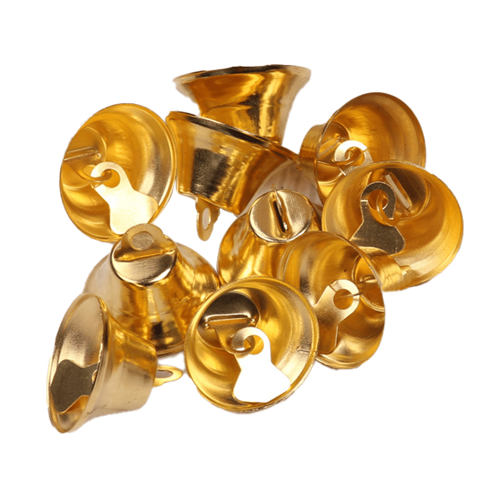 Small Gold Metal Bells for Crafts, Mini Jingle Bells Ornament Liberty