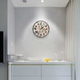 thumbnail image 5 of Yayeee Wall Clock Battery Operated 11.9" Silent Quartz Non-Ticking for Living Room Decor, Beige Whimsical Leaves, 5 of 8