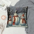 thumbnail image 2 of Nawypu  Christmas Snowman Winter Throw Pillow Covers , Snowman Soft Throw Pillow Case Cushion Cover，for Living Room Bed Sofa and Car Cushion Cover, 2 of 5