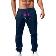 thumbnail image 1 of Zszcpp Jogging Pants For Men Cartoon Print Leisure Brief Cropped Long Loose Basic Style Lounge Trousers Casual Trouser, 1 of 4