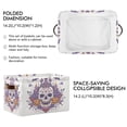 thumbnail image 2 of Foldable Storage Basket,Canvas Fabric Foldable Storage Bins with Handles Open Home Storage Bins Boxes for Toy Book Shelf Closet Baskets Skull with Candles, 2 of 8